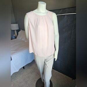 Worthington Woman's Lg. Blush Sleeveless Bouse w/ Pleats. Pants sold separately